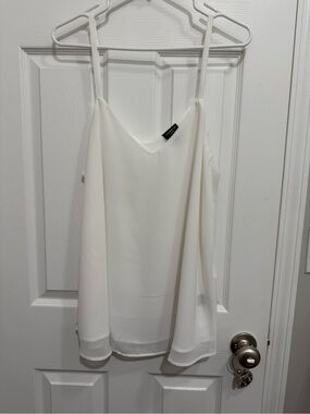 torrid White Chiffon Scoop Neck Cami